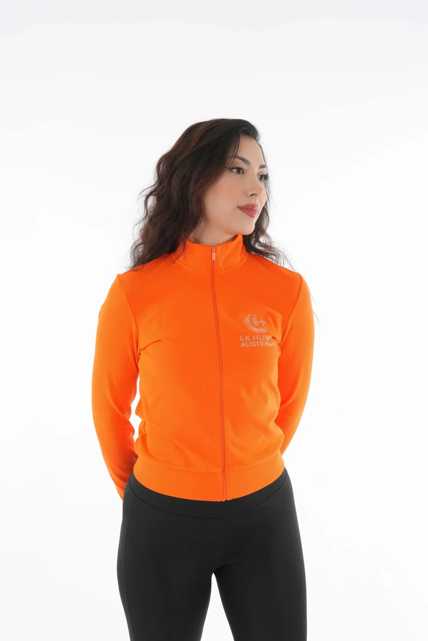 Jacket with Rhinestoned Logo