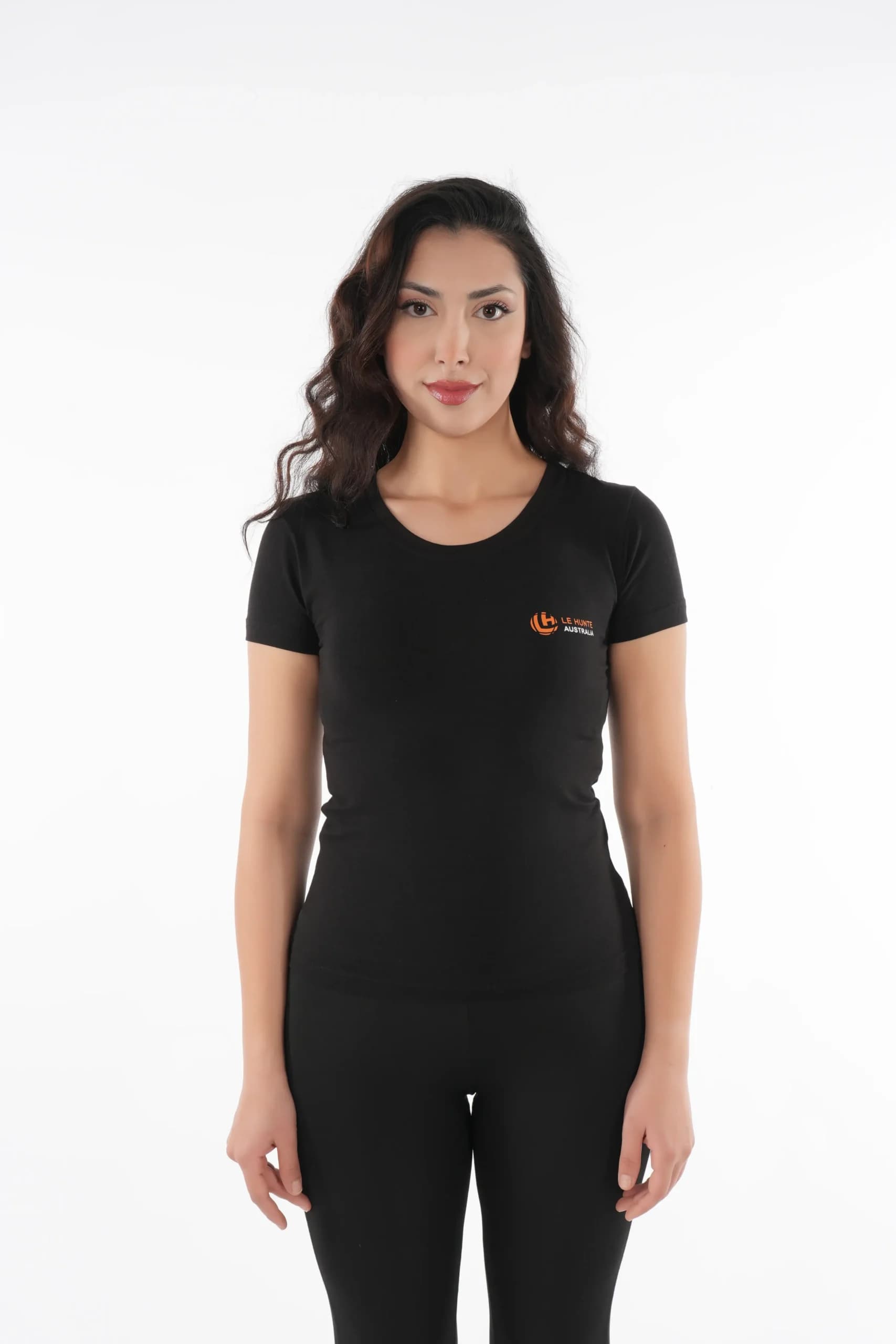 Signature Logo Slim Fit Tee - Crew Neck Short Sleeve Top view 3