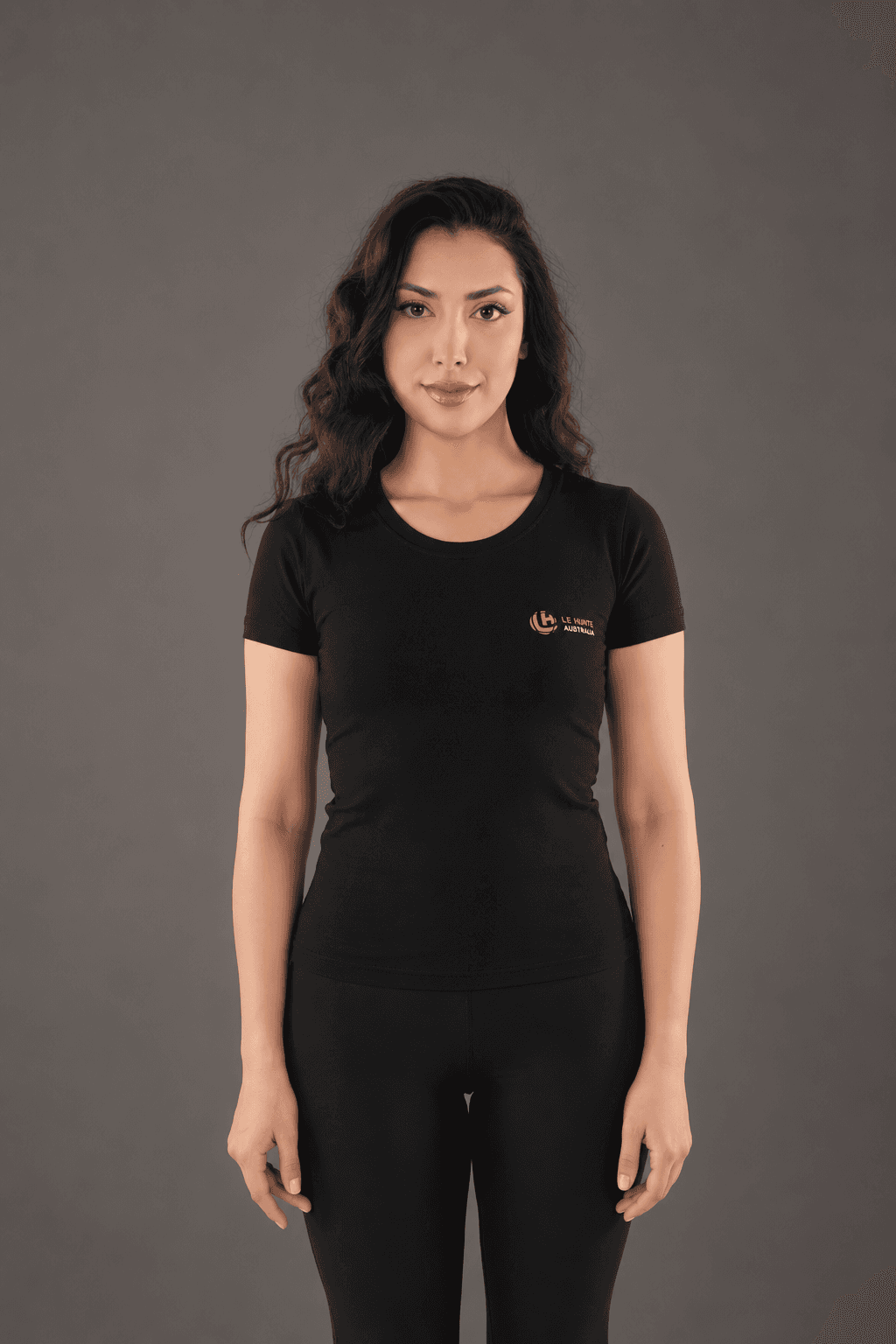 Signature Logo Slim Fit Tee - Crew Neck Short Sleeve Top view 4