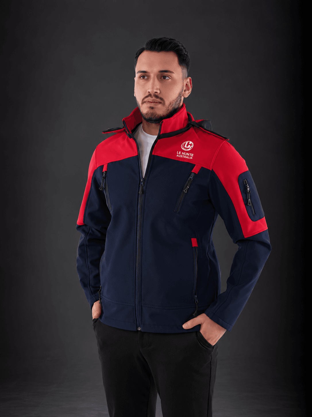 Color-Block Soft Shell Rain Jacket - Men's Active Outerwear view 1