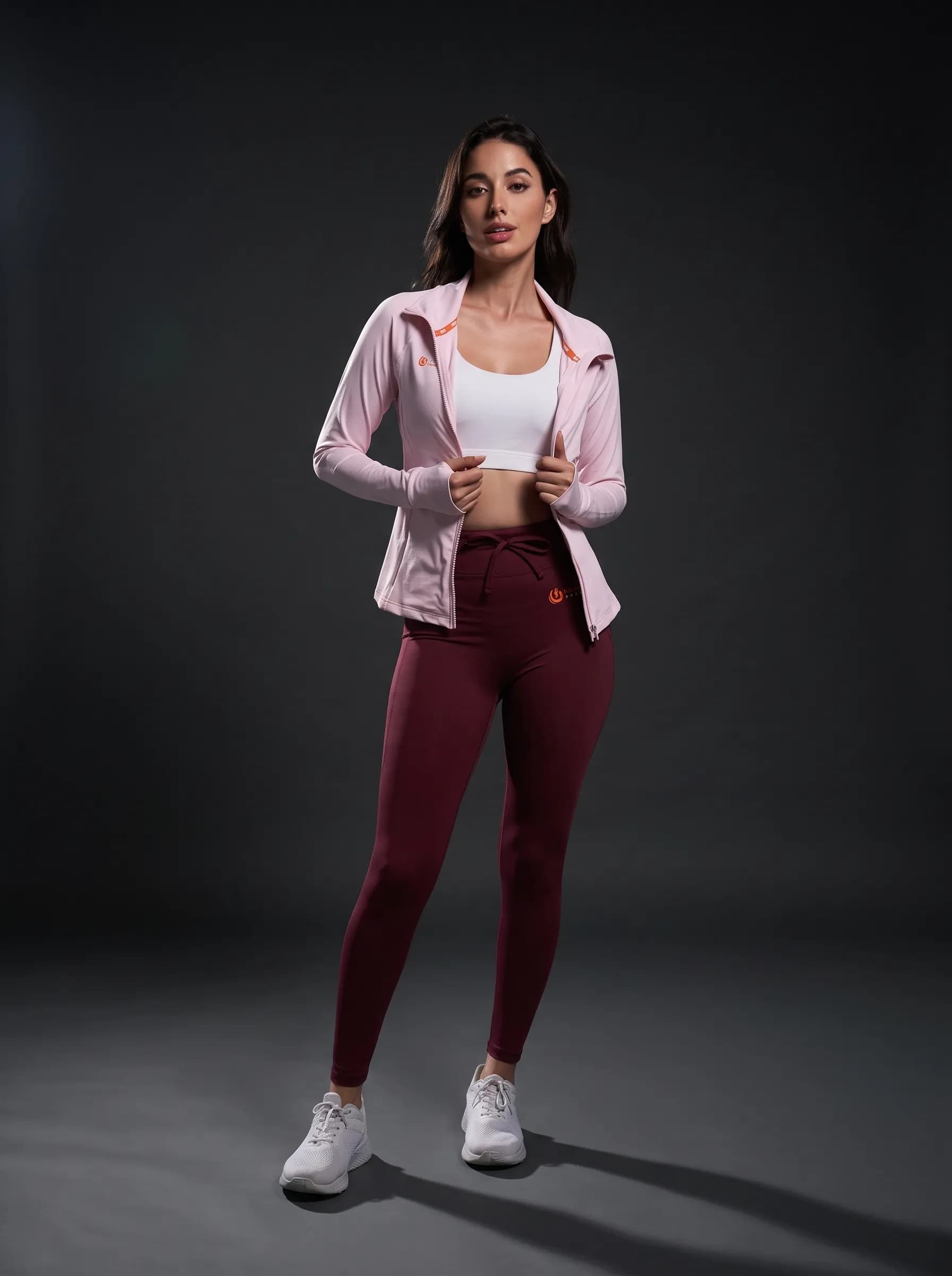 Drawstring Waist High-Rise Leggings - Activewear Bottoms