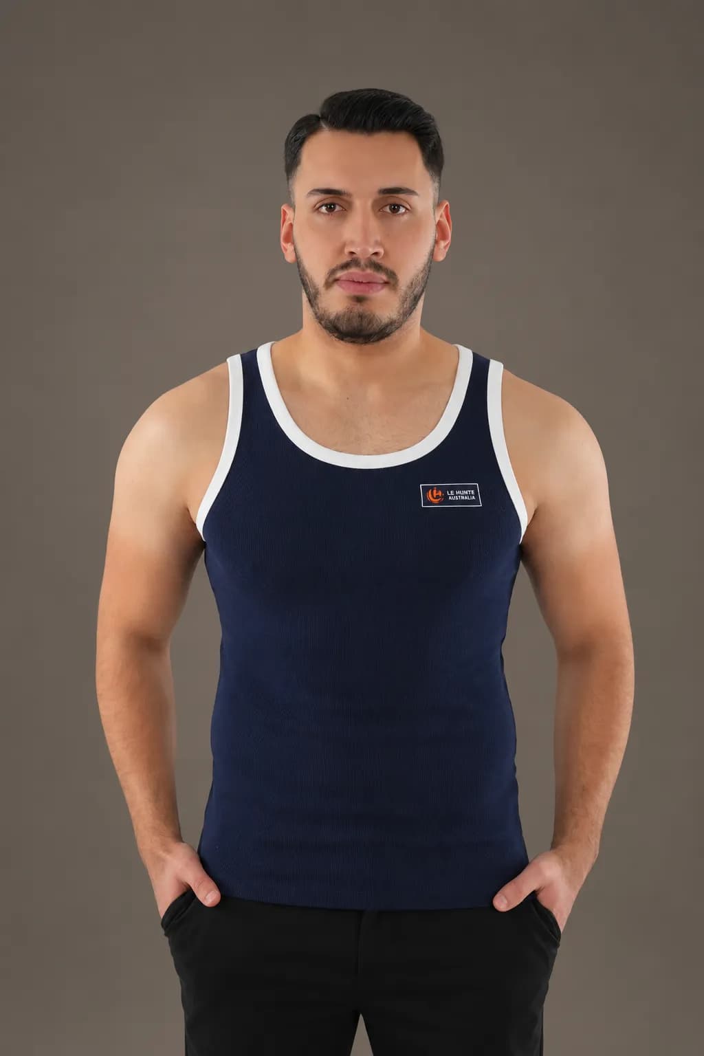 Contrast Trim Active Tank - Men's Sleeveless Top